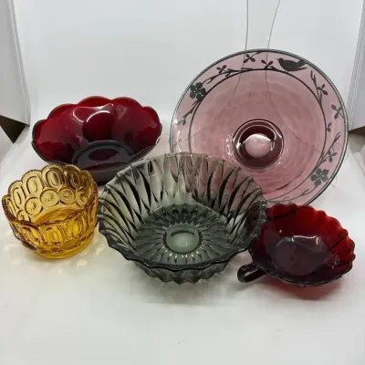 Vintage Colored Glassware 