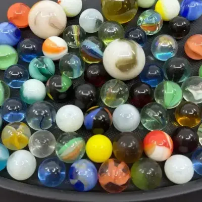 Vintage Glass Marble Collection – Shooters, Cat’s Eyes & Swirls – Jar Lot (B)