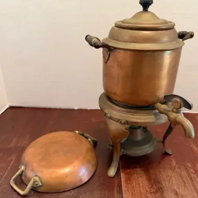 Vintage Copper Samovar and 2 Handle Pan