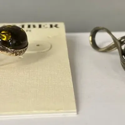 Sterling Silver Baltic Amber Earrings And Pendant