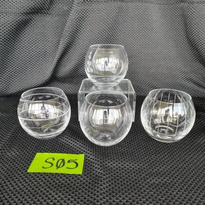 Cheers Set Of Four Stemless Balloon Wine Glasses