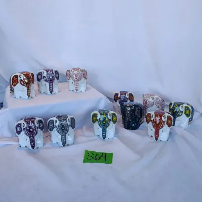 Set Of 11 vintage Mlesna Noritake Tea Elephants