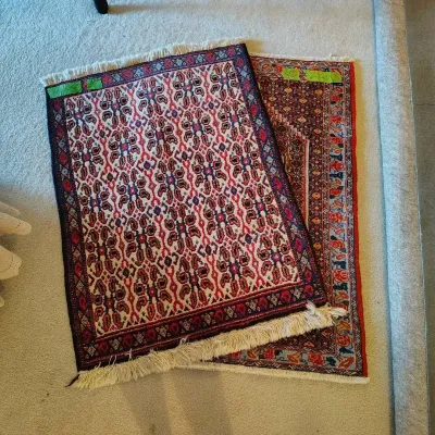 Pair Of Small Persian Area Rugs