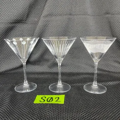 Cheers Set Of Three Martini Glasses