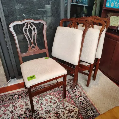 Set Of Six Folding Chairs