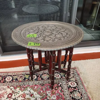 Kashmiri Tray Table With Folding Base