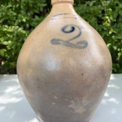JULIUS NORTON-BENNINGTON VERMONT 2 GALLON OVOID JUG COBALT BLUE 2