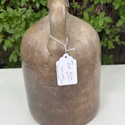 STONEWARE 2 GALLON JUG /MAKER UNKNOWN /COBALT FOLIATE PATTERN