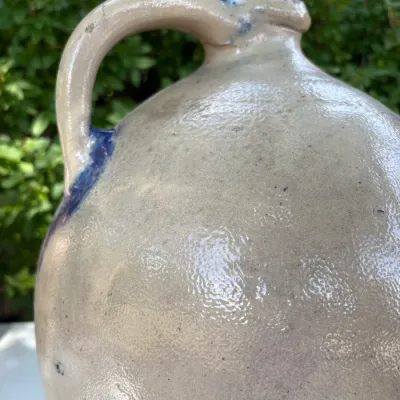 GOODWIN & WEBSTER HARTFORD CT. OVOID COBALT BLUE MAKERS IMPRESSED MARK
