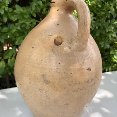 M.TYLER ALBANY COBALT FLORAL PATTERN HANDLED OVOID SHAPED JUG