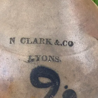 N. CLARK & CO, LYONS #2 GALLON OVOID SHAPED JUG, COBALT BLUE 2