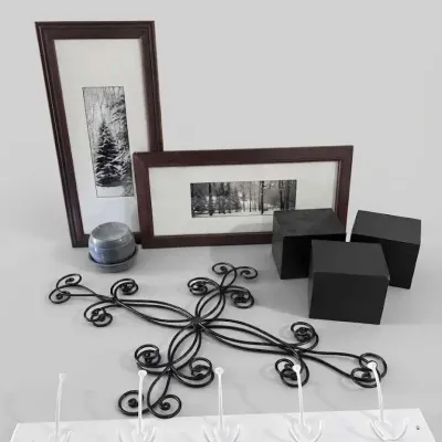 Crate And Barrel Greystone Canister Winter Forest Framed Prints Wall Decor Collection