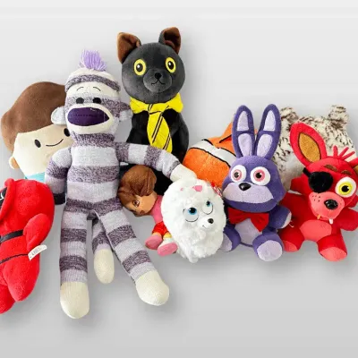 Five Nights at Freddy’s, Dora, Squid Game & TY Character Plush Toys, 10 Pieces