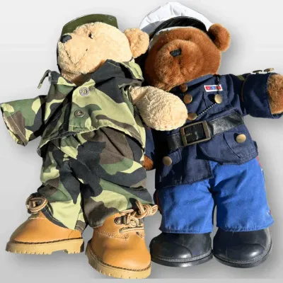 Build A Bear Workshop US Military Uniform Plush Teddy Bears Collection