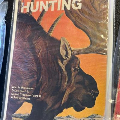 Vintage copy of "The World Around Us" comic book, issue number 15 focusing on "Hunting," published by Gilberton in...
