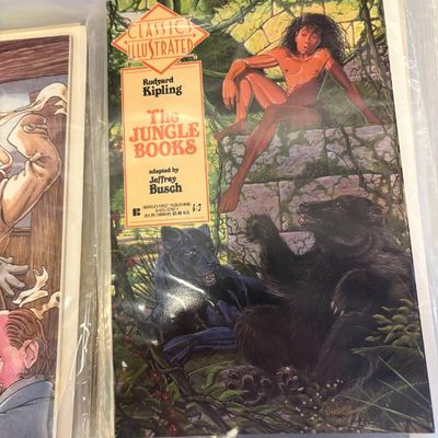 Classics Illustrated comic book adaptation of Rudyard Kipling's "The Jungle Books" by Jeffrey Busch, published by First...