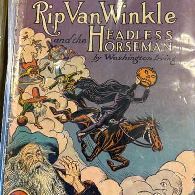 Vintage Classic Comics No. 12, featuring "Rip Van Winkle and the Headless Horseman" by Washington Irving, showing some wear and...
