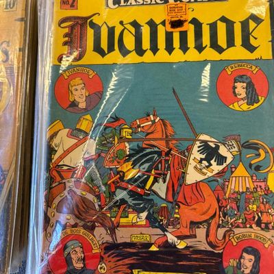 Vintage Classic Comics No. 2 "Ivanhoe" comic book, featuring Sir Walter Scott's classic tale, preserved in a protective...