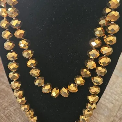 Sale Photo Thumbnail #183: One long necklace. Can be wrapped to have two necklaces. Adjustable lengths.