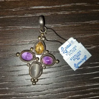 Sale Photo Thumbnail #489: NWT - Sterling Silver Cross Pendant by Beaucraft