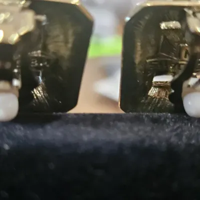 Heidi Daus Art Deco square clip-on earrings.