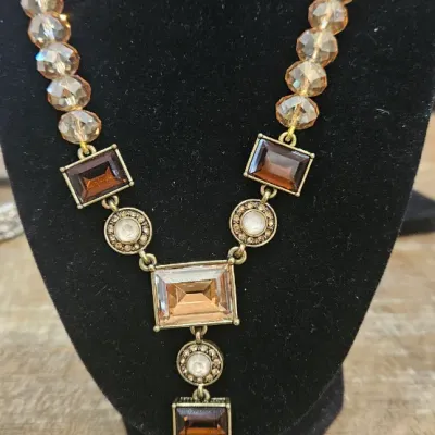 Vintage Heidi Daus Y-drop statement necklace
