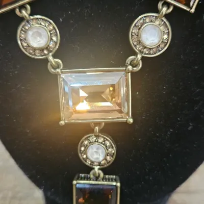 Vintage Heidi Daus Y-drop statement necklace