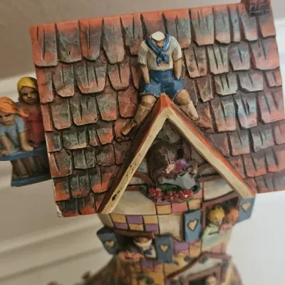 Sale Photo Thumbnail #172: 10 inches Height. Please see pic for boy with broken off head on roof.