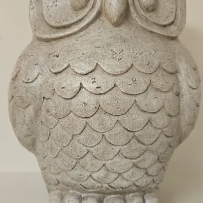 Sale Photo Thumbnail #60: Gray Owl Statue