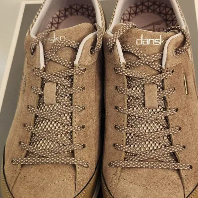 Sale Photo Thumbnail #379: NIB
Women's Size: 39 
Dansko 
Paisley Suede 
Walnut 
Waterproof Footwear
VALUE: $165