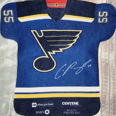 Sale Photo Thumbnail #505: STL Blues NHL Rally Towel Featuring
#55 Colton Parayko - 2019 Playoffs SGA