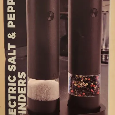 Sale Photo Thumbnail #400: NIB - Chef's Counter Electric Salt & Pepper Grinders