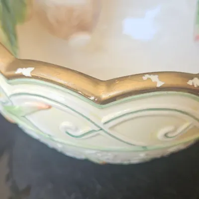Sale Photo Thumbnail #223: Paint is chipped around the gold edge and Bunny is glued on.