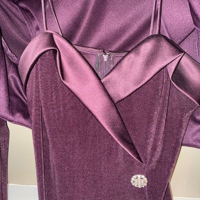 Vintage Size 6 Lew Magram Purple 2-Piece Dress and Jacket Set