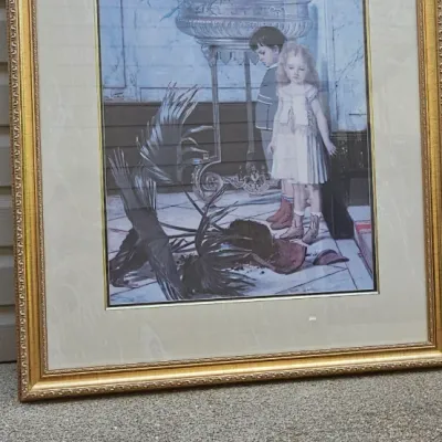 Sale Photo Thumbnail #152: Crown Fine Art Numbered Picture.. Gold Frame