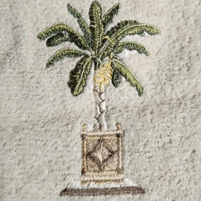 Sale Photo Thumbnail #496: Shower Curtain & Rod(not pictured)
Shower Curtain Hooks
2 - Wash Clothes
2 - Hand Towels
2 - Bath Towels
Palm Tree Wicker Basket
Potted Faux Lemons