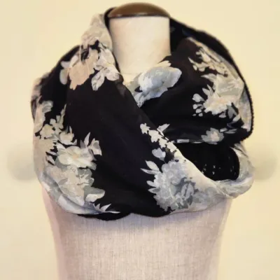 Sale Photo Thumbnail #519: Xhilaration Infiniti Black & White Floral Scarf