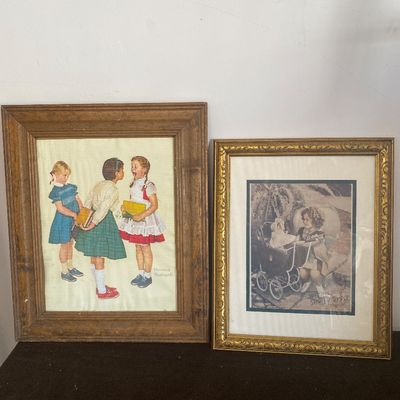 Sale Photo Thumbnail #32: Rockwell print measures 18” x 15” with/frame 
Shirley measures 16” x 13”