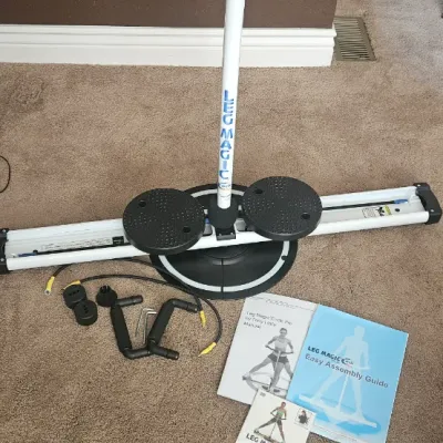 Sale Photo Thumbnail #292: This was just put together a few weeks ago.. It is like new. Moves 360 degrees. Also has handles for push ups