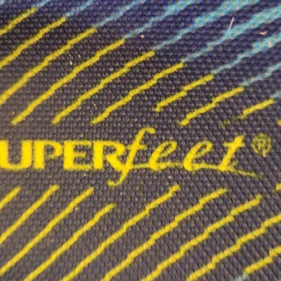 Sale Photo Thumbnail #382: Per Superfeet website.
Superfeet Run Support Medium Arch insoles add stability and comfort to your running shoes, reducing stress on feet, ankles, knees, and back. Improves efficiency, reduces fatigue, and supports every step. Responsive EVOLyte® carbon 