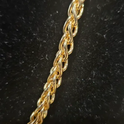 G Italy 18k GP Gold Plated 20 inch Rope Chain- Like New