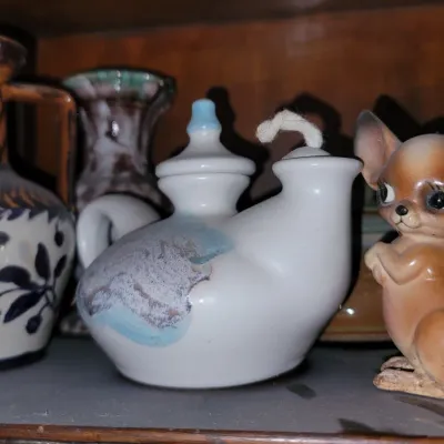 Sale Photo Thumbnail #20: Ceramic Oil Lamp