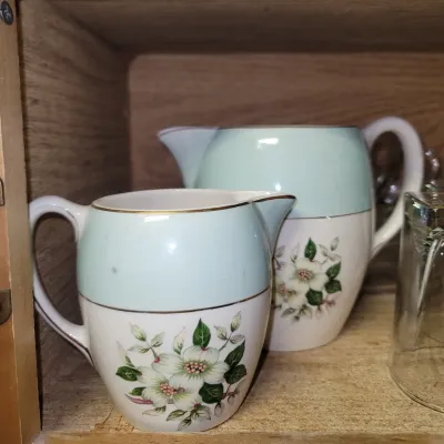 Sale Photo Thumbnail #10: Johnson Bros Pareek Pistachio Snow creamer set