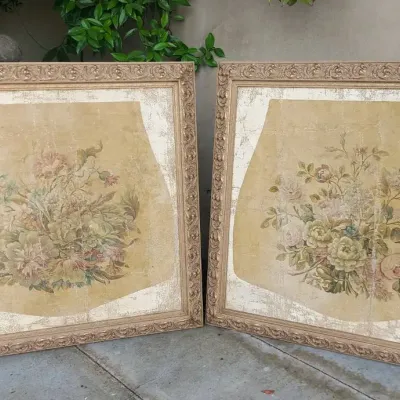FRAMED FLORAL PAINTINGS