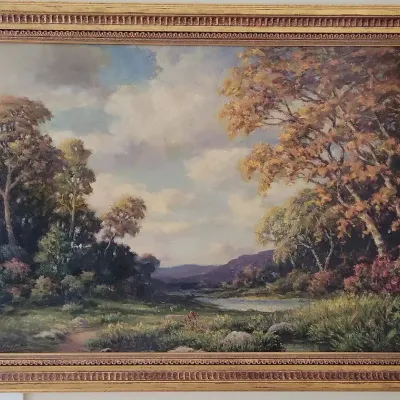 LARGE ORIGINAL SIGNED LANDSCAPE OIL PAINTING