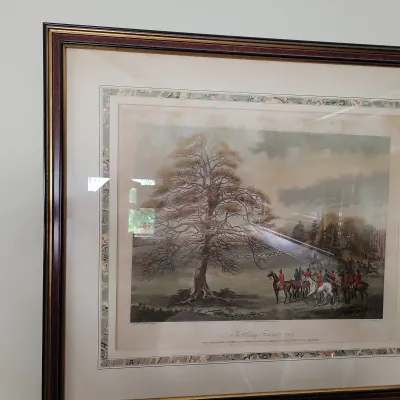 "THE SURREY FOXHOUNDS 1824" PLATE 1 & 2 ETCHING PRINTS BY DEAN WOLSTENHOLME THE YOUNG