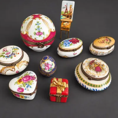 LIMOGES-STYLE TRINKET BOXES