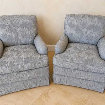 UPHOLSTERED ARMCHAIRS BY BAKER FURNITURE