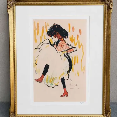 "CANCAN DANCER" AUTHENTIC PICASSO LITHOGRAPH