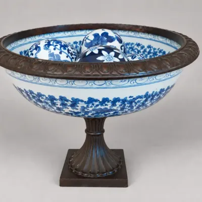 PORCELAIN FOOTED CENTERPIECE BOWL